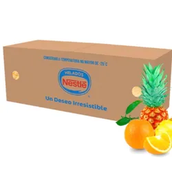 Helado de leche sabor Naranja Piña, en formato caja de 4,5L