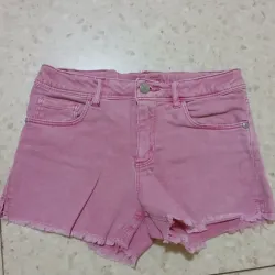 Short de Mezclilla Rosado ZARA