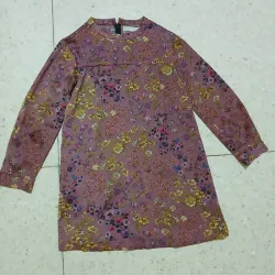 Vestido Estampado Satinado ZARA