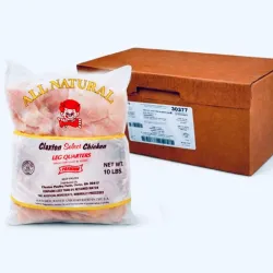 Paquetes de cuartos de pollo (10lb). Congelados