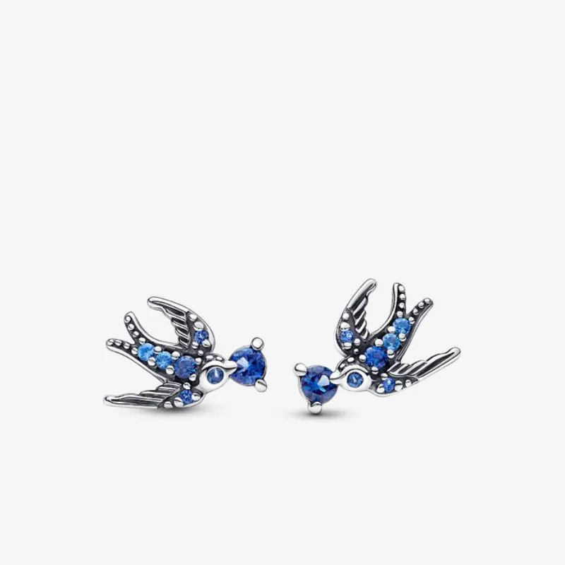 Aretes de Golondrina Brillante