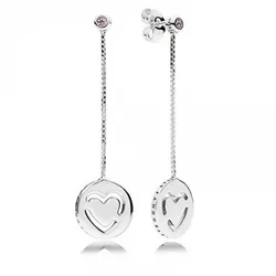 Aretes Pandora Amor Puro Circonita Rosa