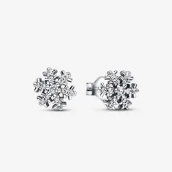 Aretes Pandora Brillantes de copo de Nieve