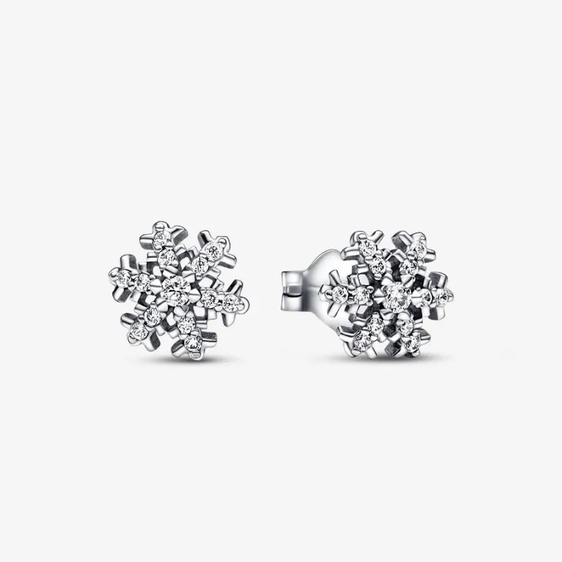 Aretes Pandora Brillantes de copo de Nieve