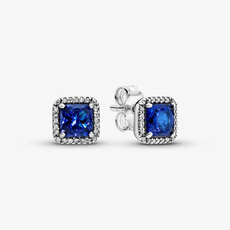 Aretes Pandora Elegancia Atemporal Azul