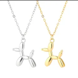 1 Pieza Unisex Hip Hop Cadena De Acero Inoxidable Colgante De Perro De Globo De Aire Collar Decorativo