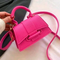 Bolsa pequeña cuadrada de un solo compartimento con cordón y hebilla de bloqueo a la moda, para uso casual, de mano o cruzada
