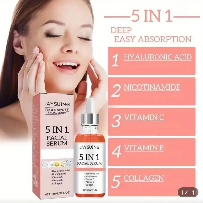 Esencia Facial 5 en 1 de 12.7 cm - Hidratación Facial Color Claro Beis, Ideal para Regalos Sorpresa y Fiestas de Mujeres
