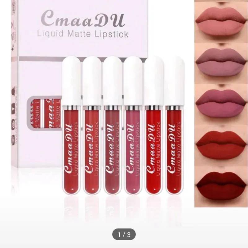  lápiz labial líquido de larga duración, juego de maquillaje de labios de color suave