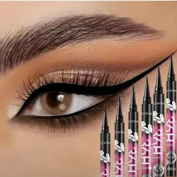  Línea de Ojos Líquida Slim y Suave - Impermeable, Resistente al Sudor, Duradero, Punta Ultrafina para Aplicación de Precisión - Intenso Negro
