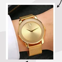 Reloj de cuarzo elegante con correa de malla, emparejado con una correa de acero ultrafina, adecuado para hombres, una opción de regalo ideal