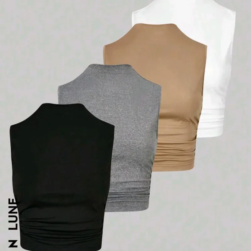 Top tank unicolor fruncido
