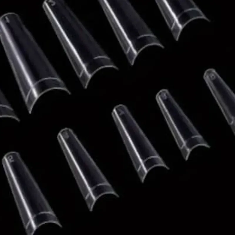 J1 Uñas Coffin Transparente 500u