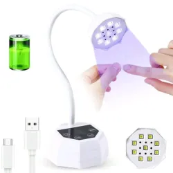 AQ>Lampara Recargable UV Led CUELLO DE GARZA