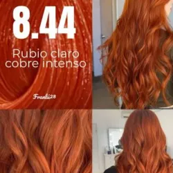 P>Tinte 8.44 Rubio Medio Cobre Intenso 100ml  "celine"