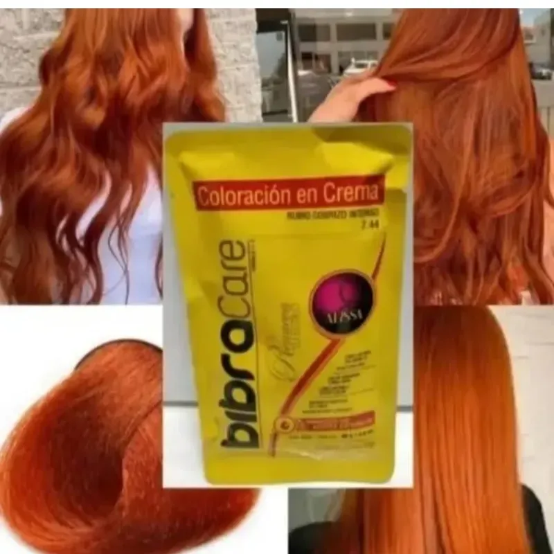 TINTE 7.44 RUBIO COBRIZO INTENSO BIBRACARE  60ml