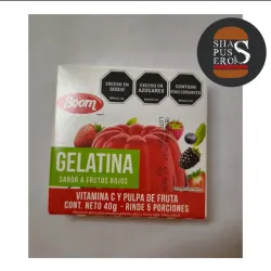 Gelatina Boom 40 Gr Frutos Rojos