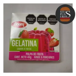 Gelatina Boom 40 Gr Fresa