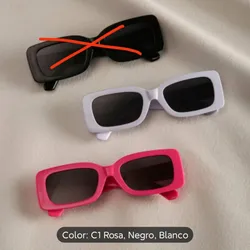 Gafas vintage rectangulares de colores