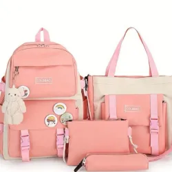 Set de Mochila rosada