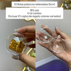 Set de 10 bolas rellenables (5cm)