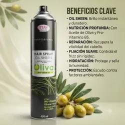 Hair spray oíl sheen oliva💚