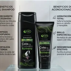 Shampoo 400ml y Acondicionador 230g de cola de caballo y romero🖤