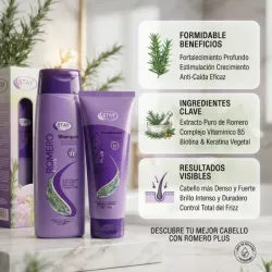 Shampoo 400ml y Acondicionador 230g de romero💜
