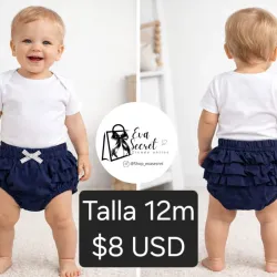Blumers para bebe talla 12m