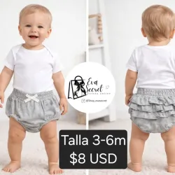 Blumers para bebe talla 3-6m
