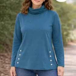 Blusa de mangas de mujer talla XXL