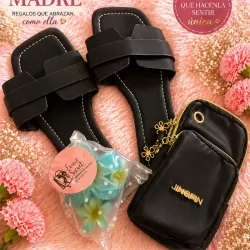 Bolso , chancleta y pellizco