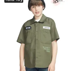 Camisa verde olivo niño talla 18y