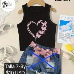 Camiseta para niña talla 7-8y