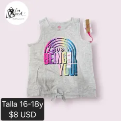 Camiseta para niñas 16-18y