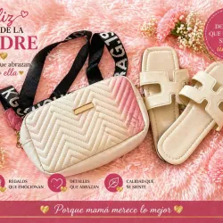 Cartera y chancleta blanca