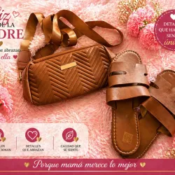 Cartera y chancleta carmelita talla 38