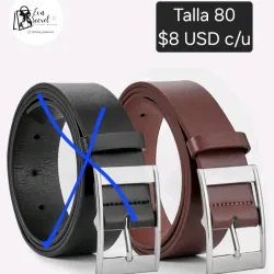 Cinto para hombre cafe talla 80