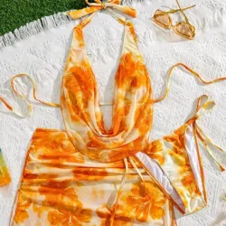 Conjunto de bikini estampado talla S 