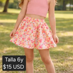 Conjunto de niña blusa y saya talla 6y