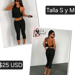 Conjunto de pantalón negro talla S