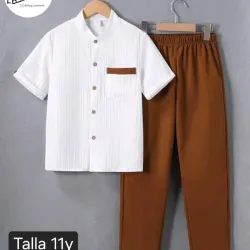Conjunto de pantalon y camisa para niño 11y