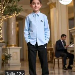 Conjunto de pantalon y camisa para niño 12y