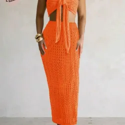 Conjunto de saya largo 