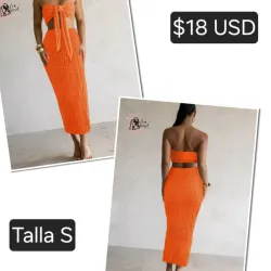 Conjunto de saya largo talla S