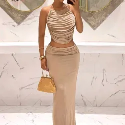 Conjunto de saya largo talla S