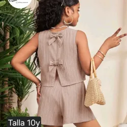 Conjunto de short para niñas talla 10y