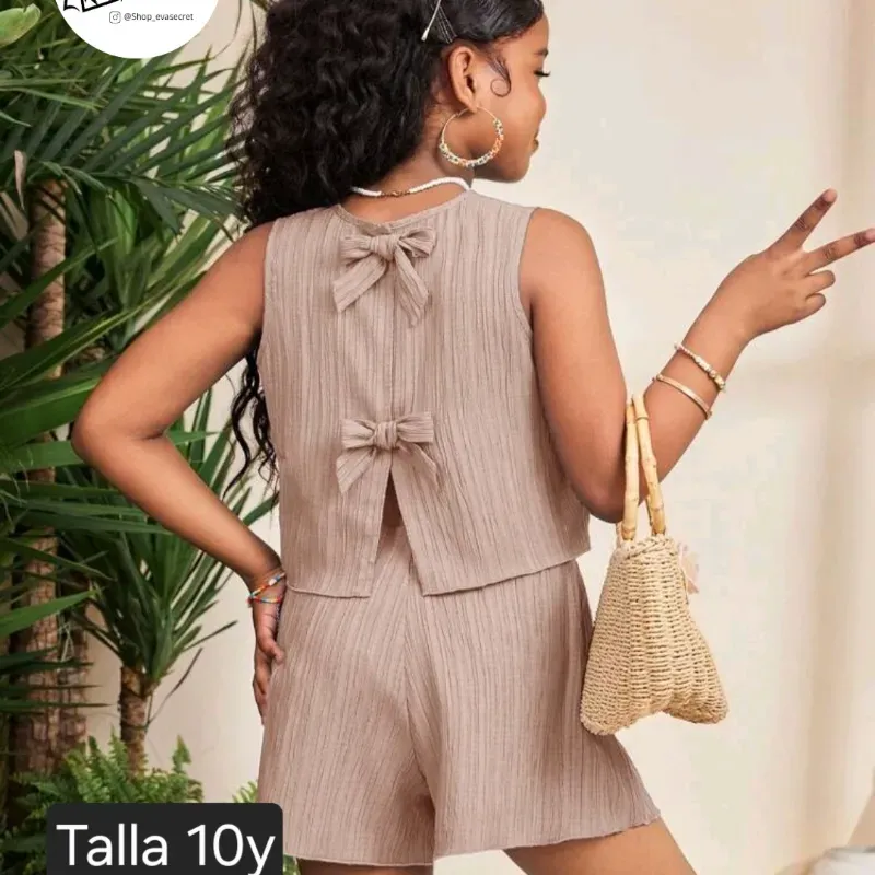 Conjunto de short para niñas talla 10y