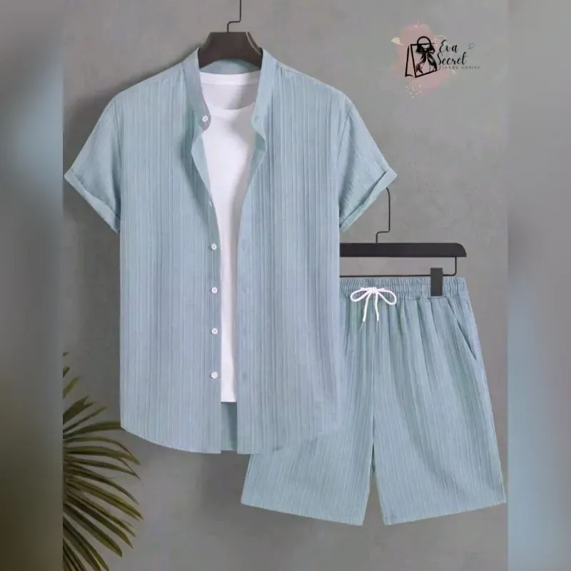 Conjunto de short y camisa para hombre talla XL