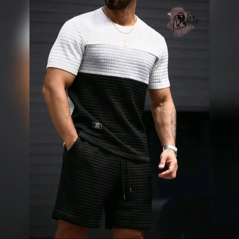 Conjunto de short y pullover hombre talla M